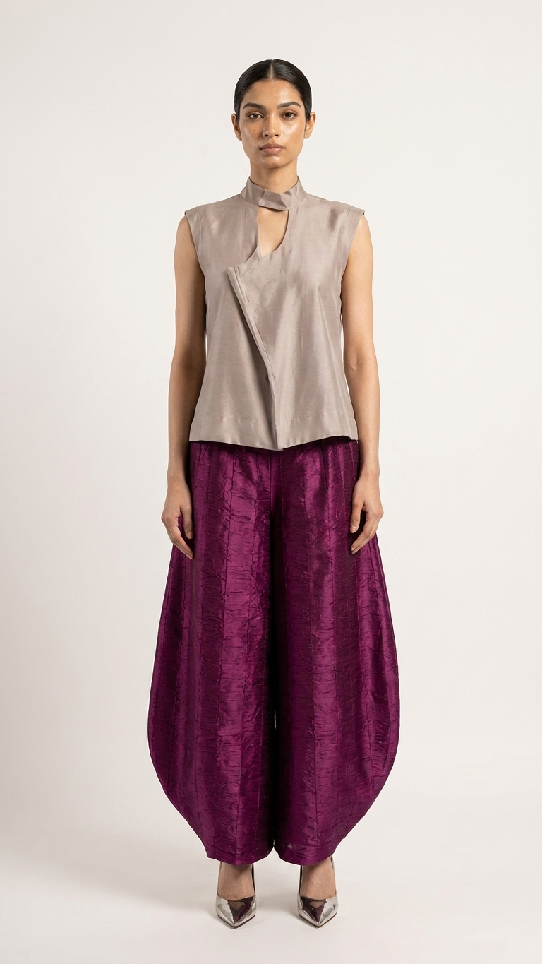 Silk Barrel Pant Set