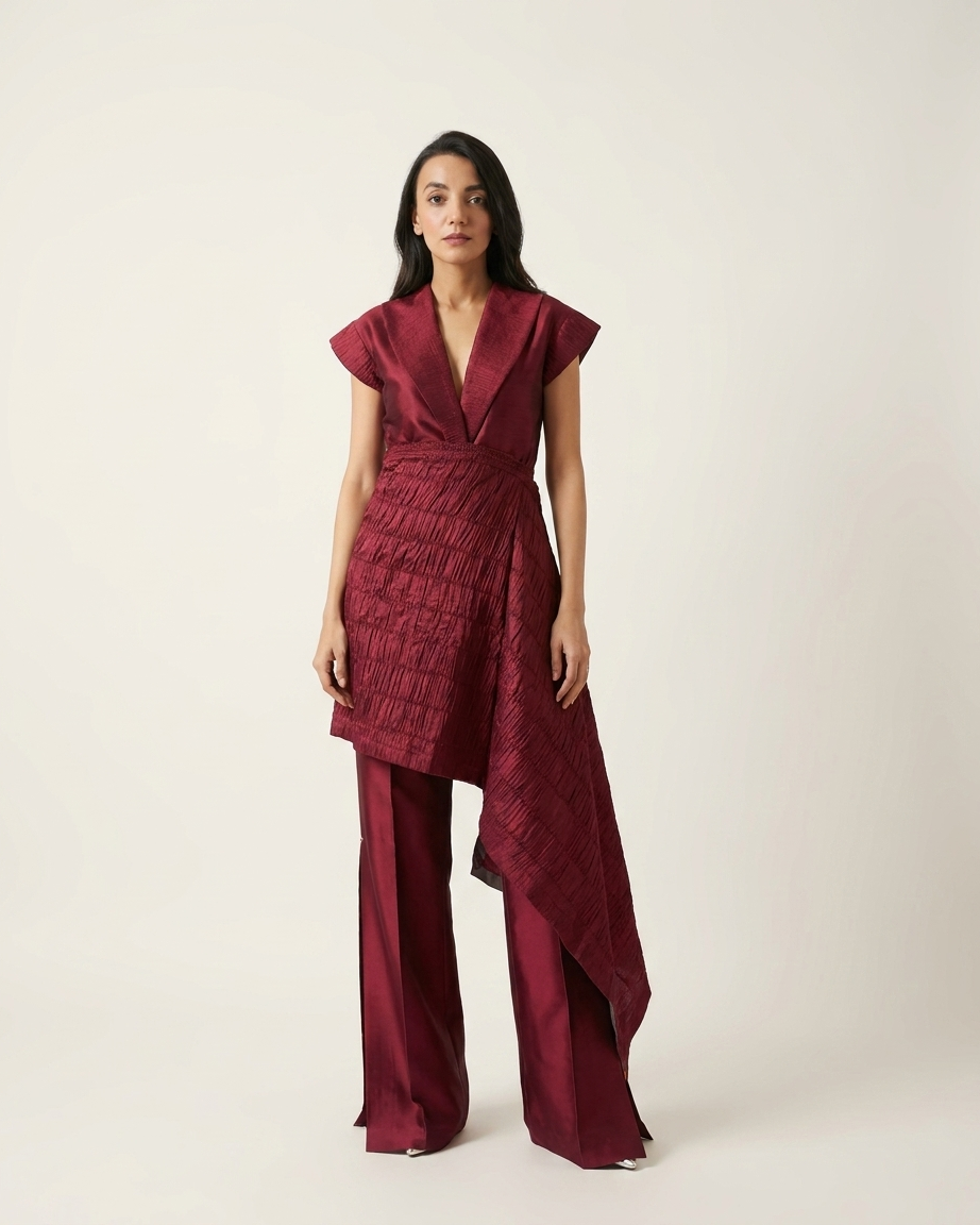 Mehak Jain in Scarlet Jacket Set