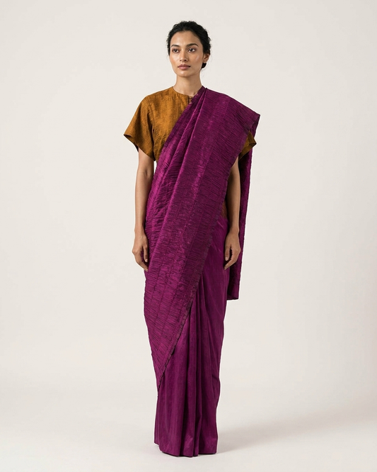 Fuchsia Sari in Silk