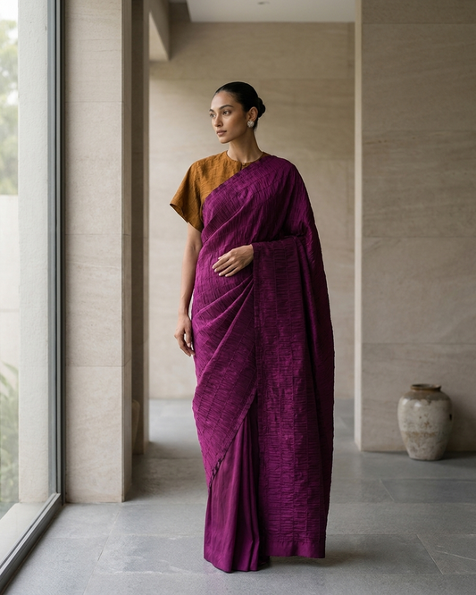 Fuchsia Sari in Silk