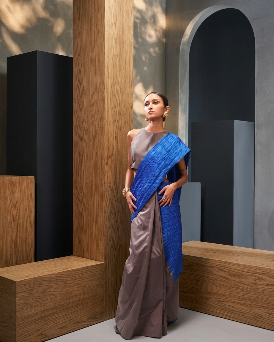 Mono-Pop Sari Set