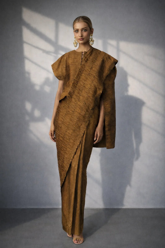 Ochre Gold Sari Set