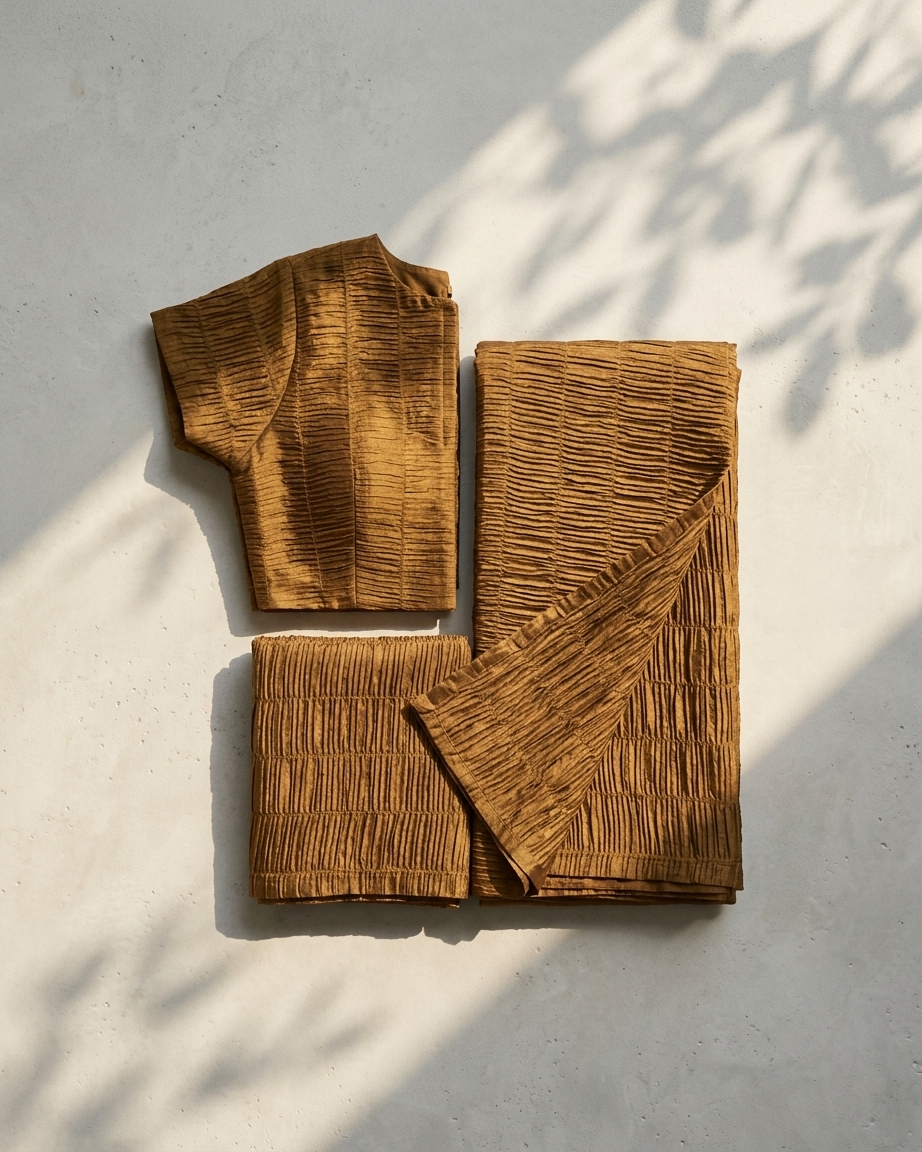 Ochre Gold Sari Set