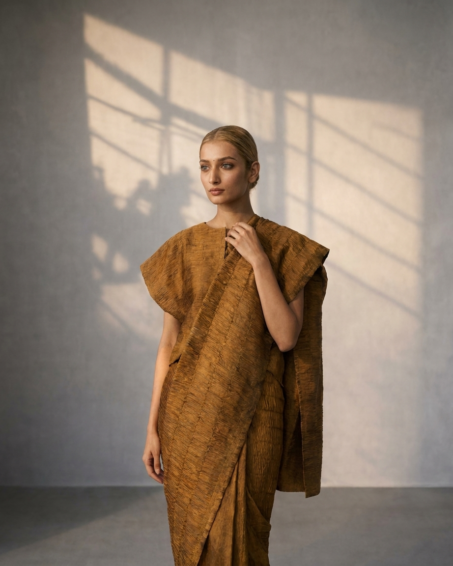 Ochre Gold Sari Set
