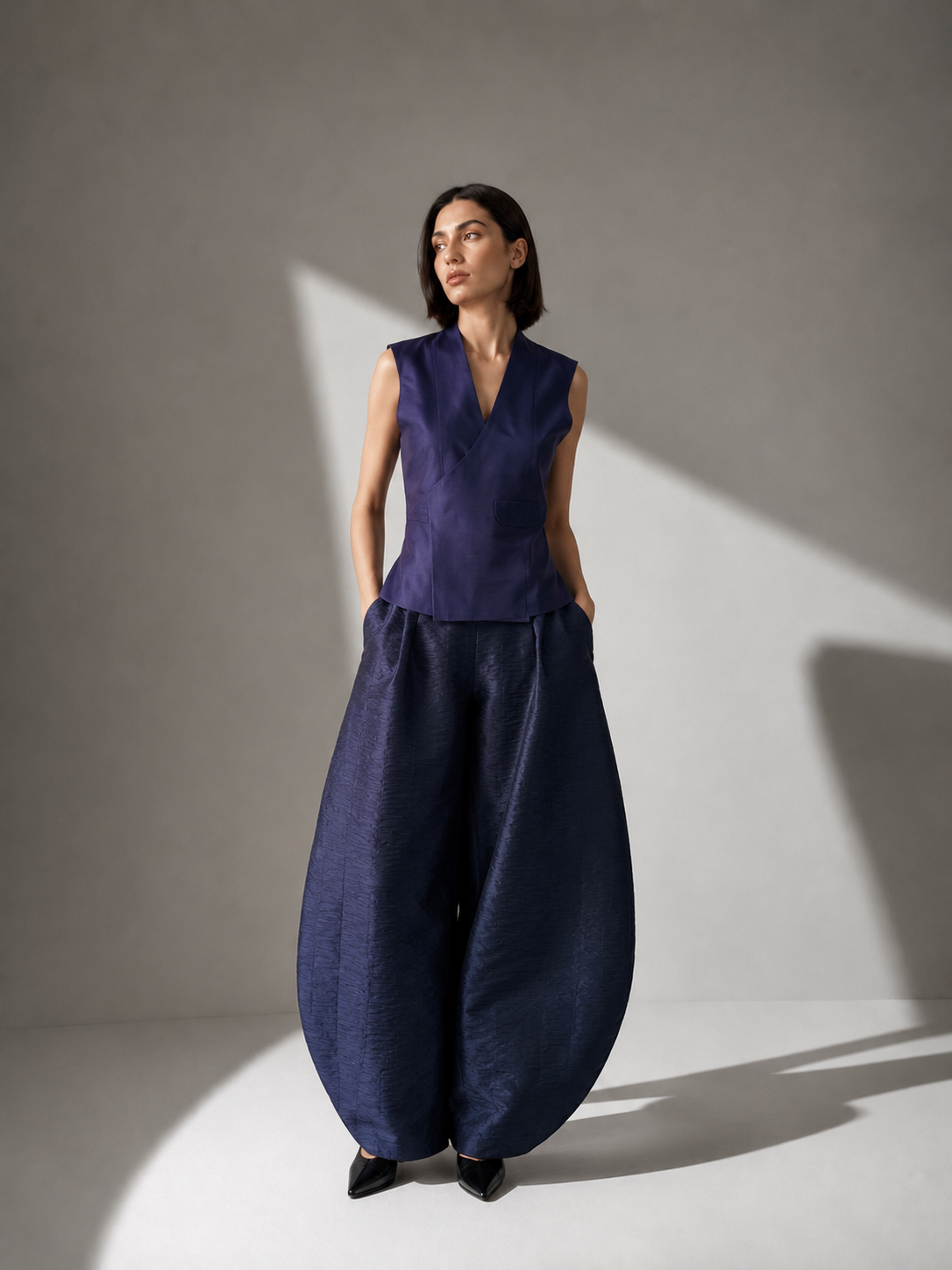 Silk Barrel Pant Set