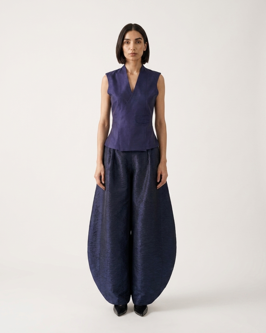 Silk Barrel Pant Set