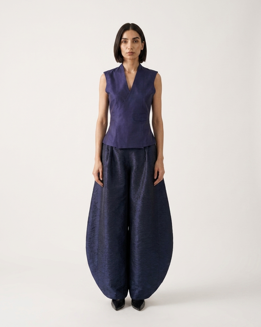 Silk Barrel Pant Set