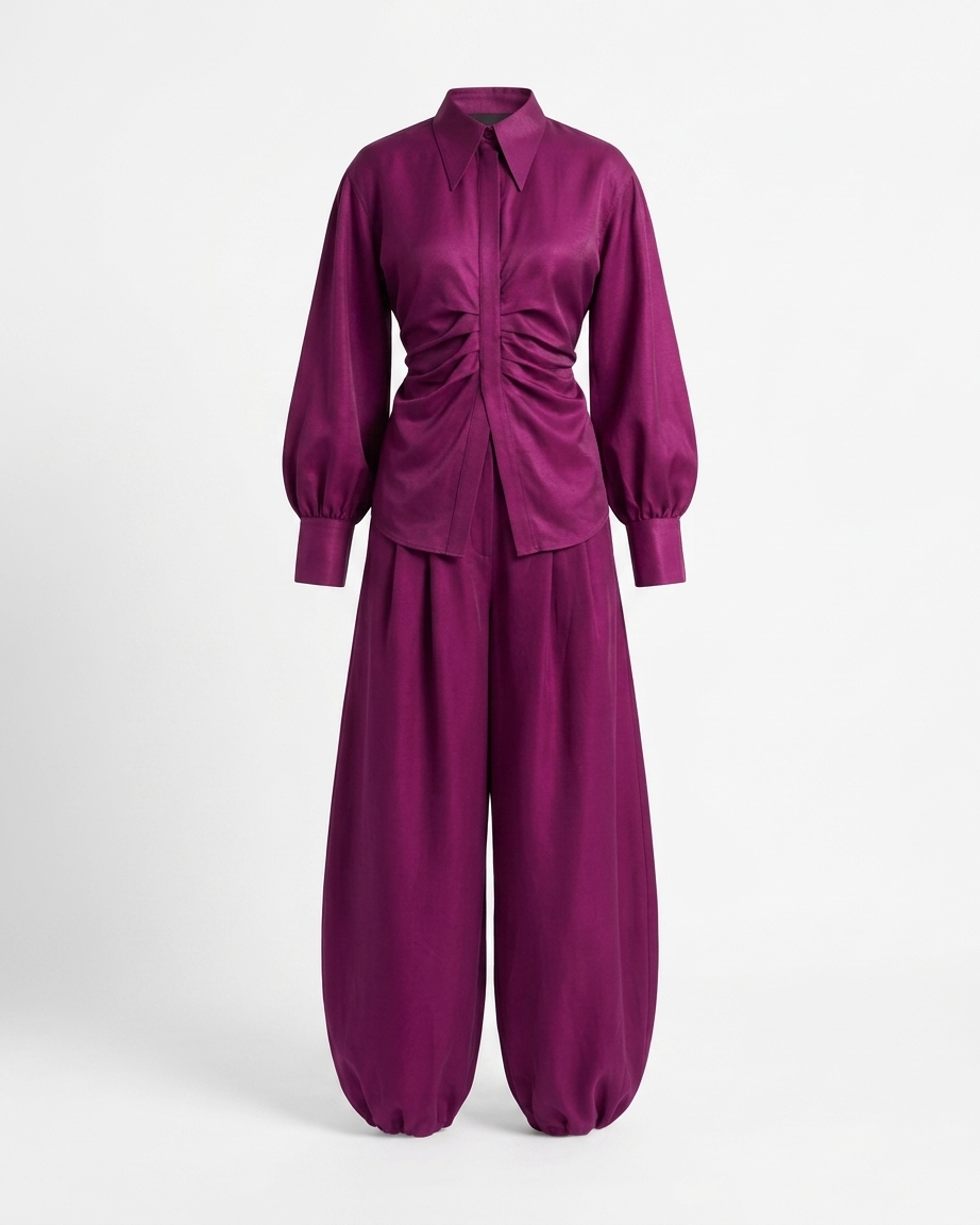 Silk Harem Pant Set