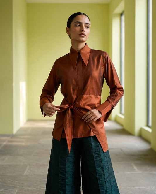 Silk Barrel Pant Set