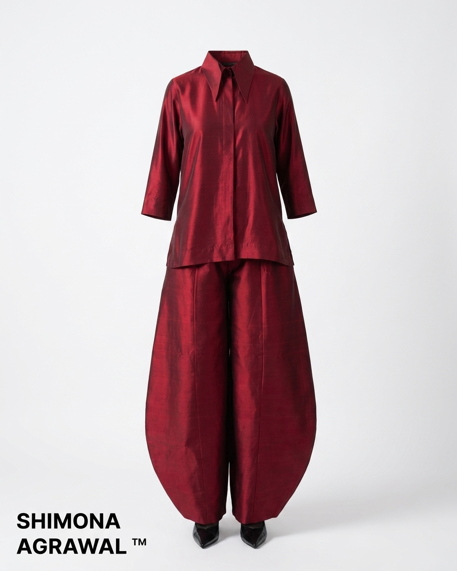 Silk Barrel Pant Set