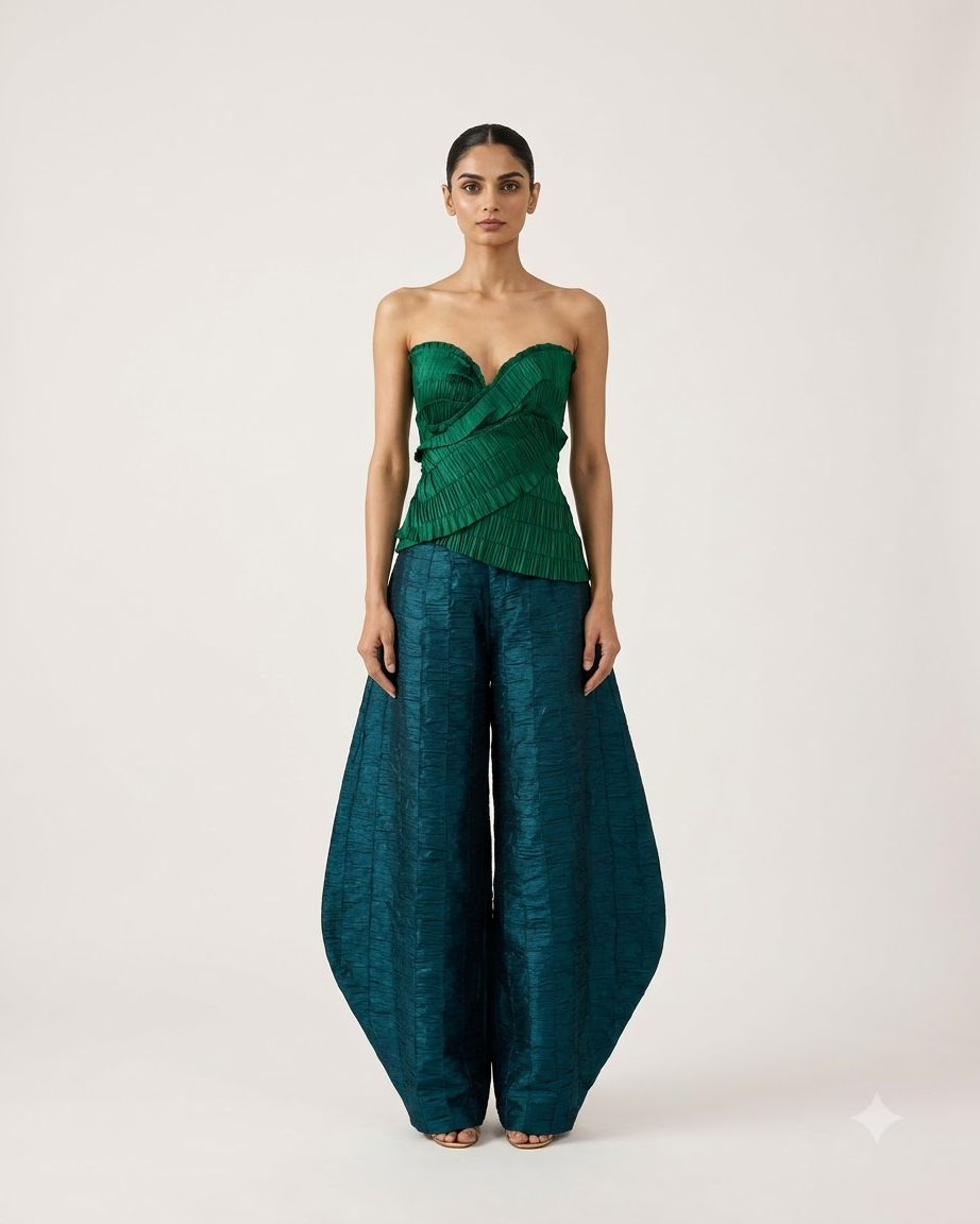 Wrap Top & Barrel Pant Set