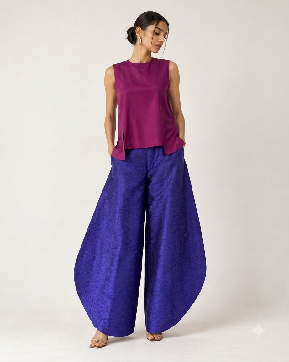 Silk Barrel Pant Set