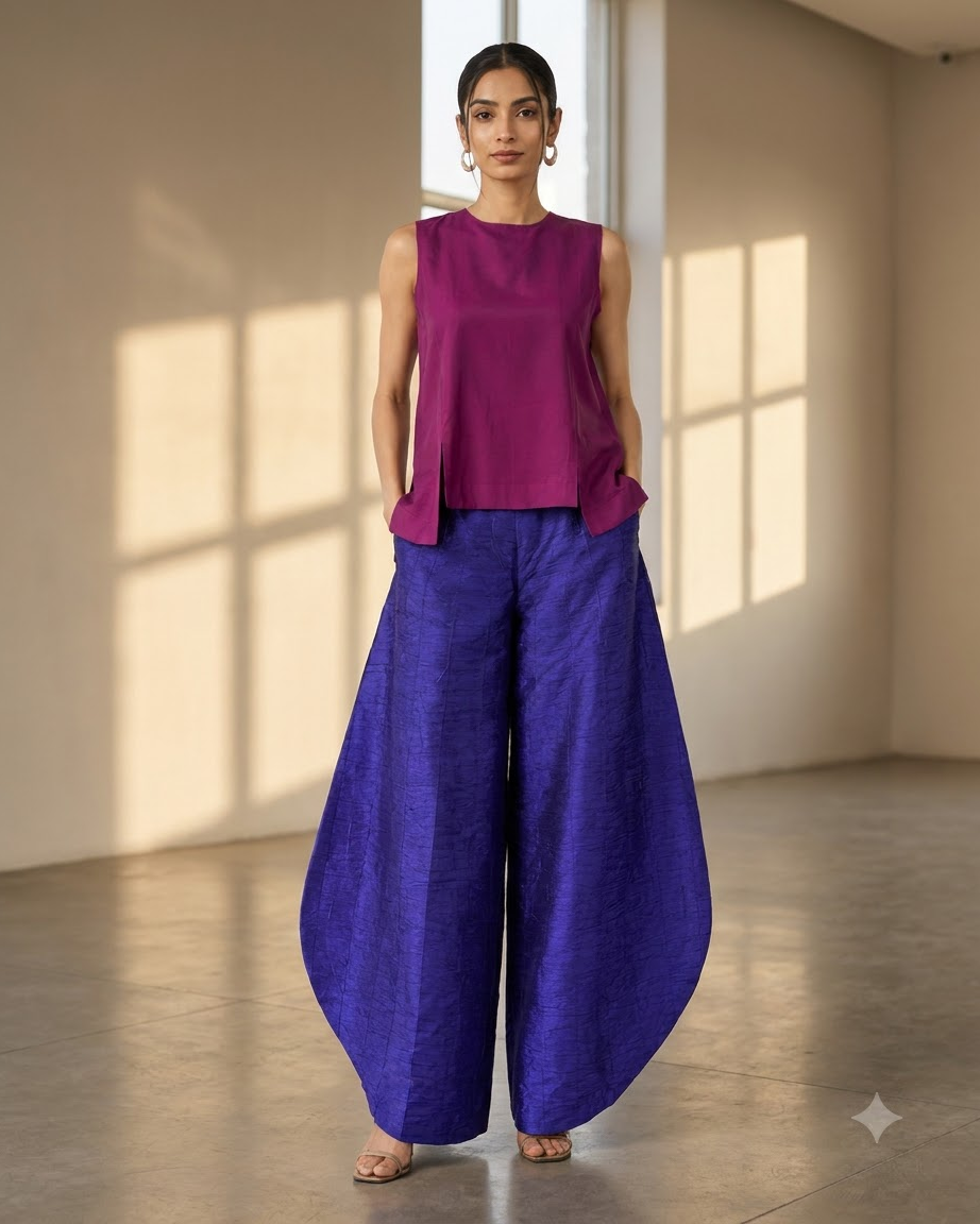 Silk Barrel Pant Set