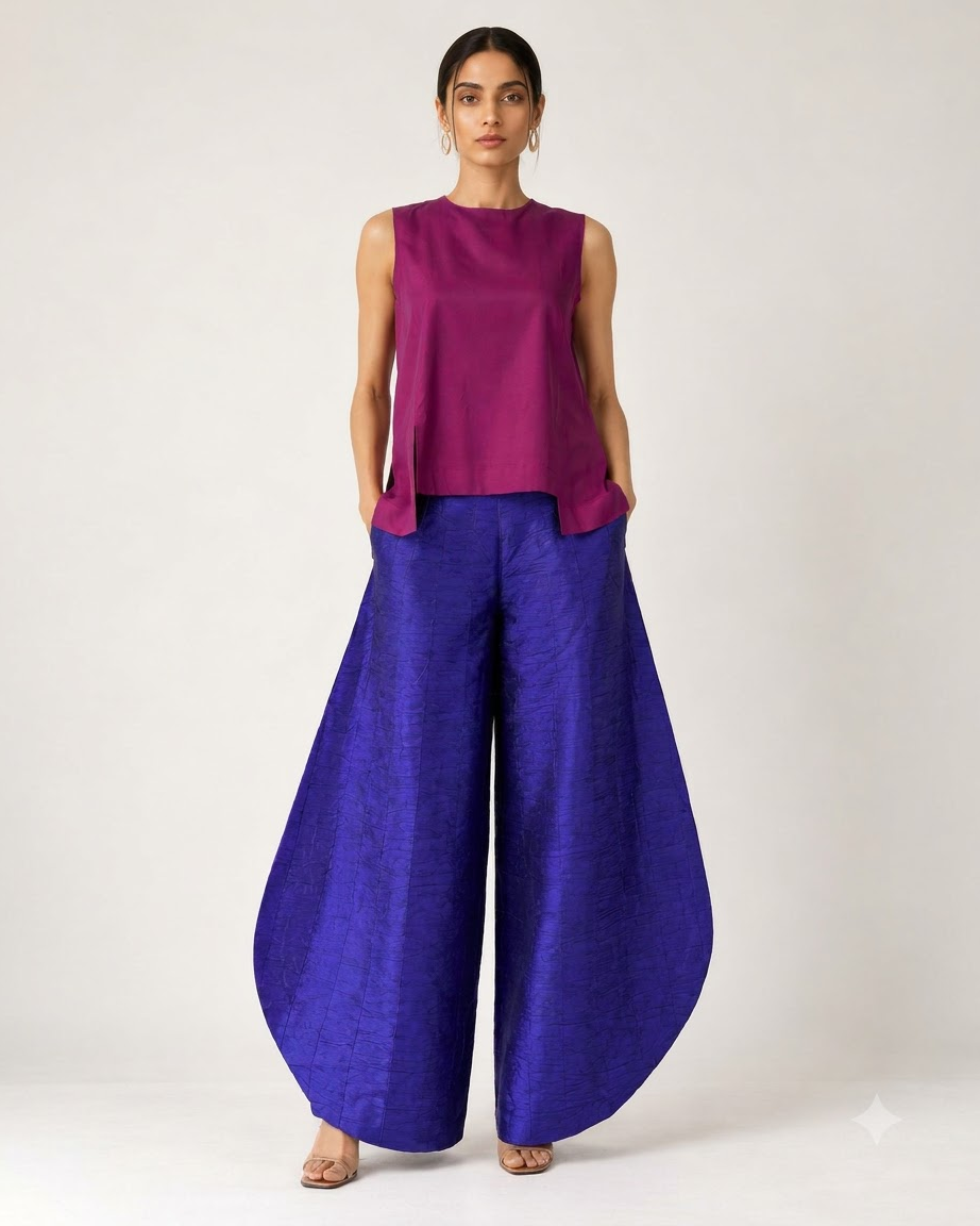 Silk Barrel Pant Set