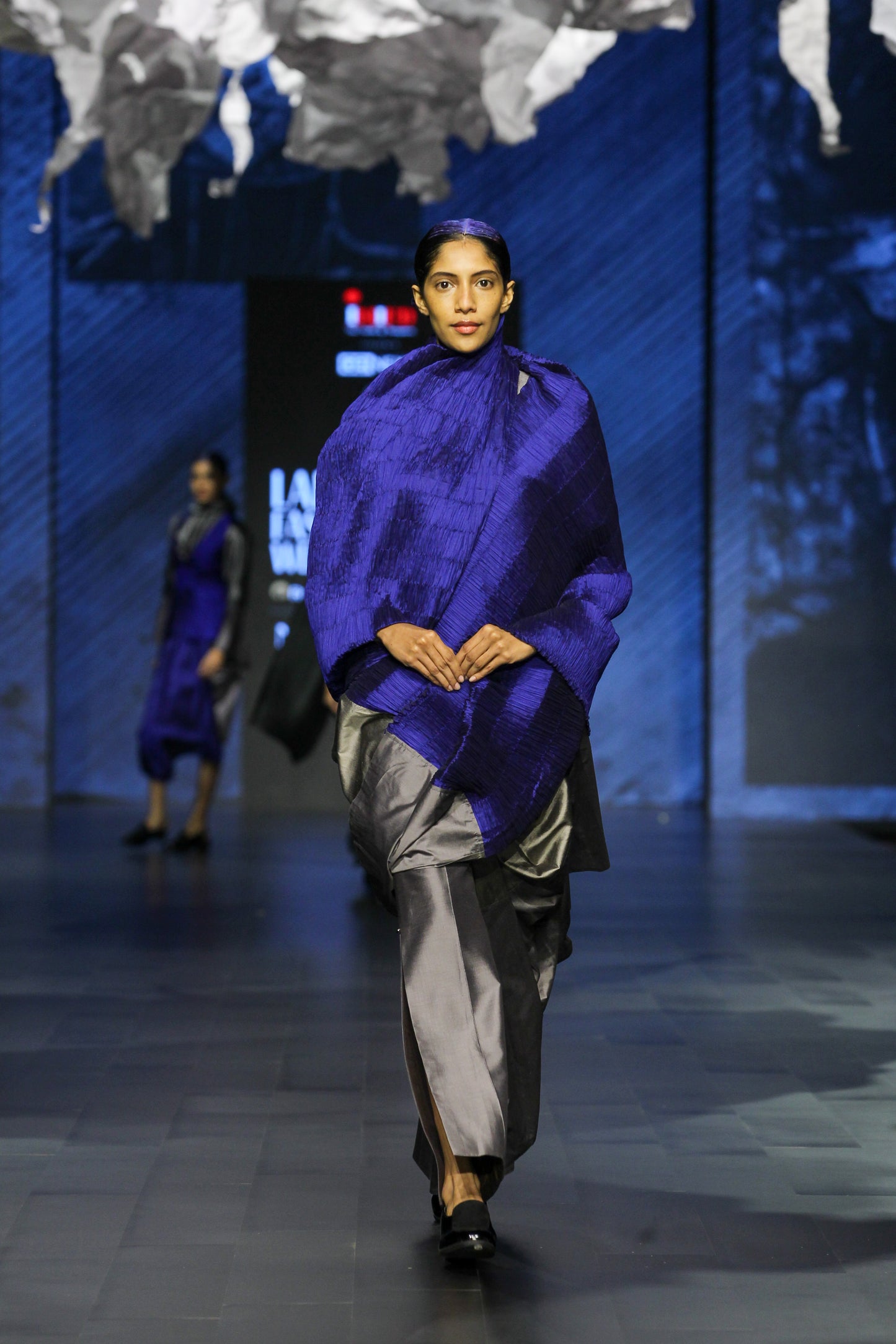 Cobalt Grey Silk Saree