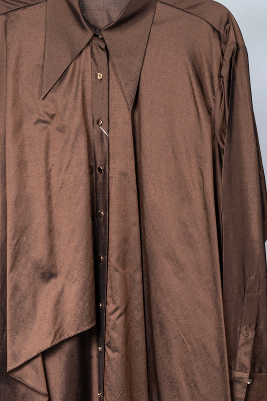 Mocha Grace- SHIRT DRESS